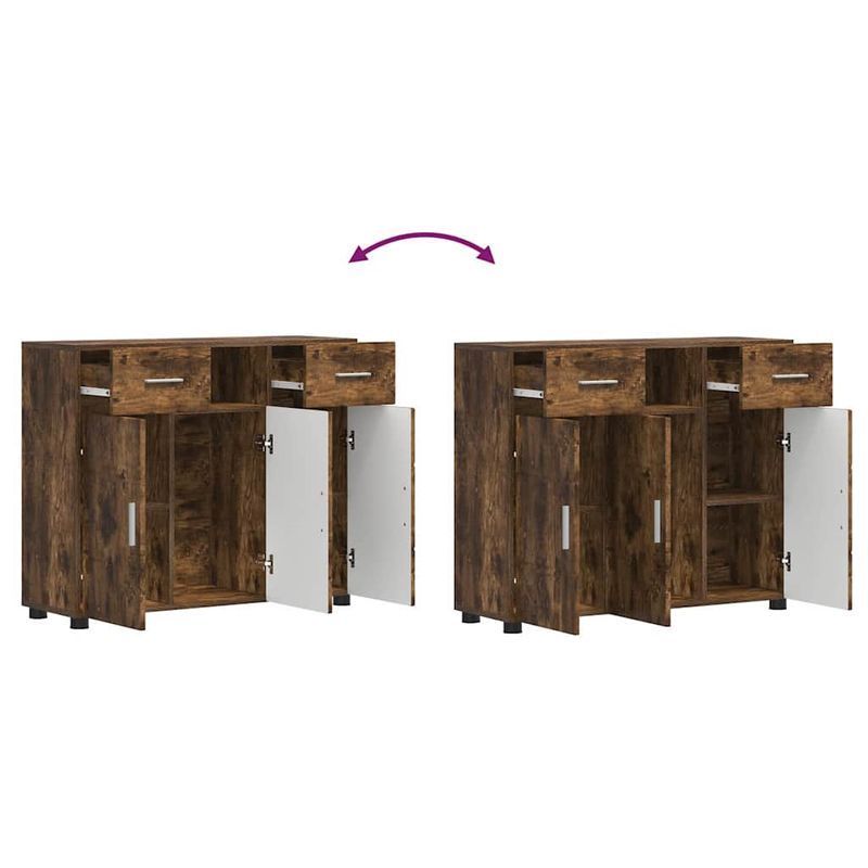 Casa si Gradina - Mobilier - Comode si corpuri - Comode - Bufet cu sertar Stejar afumat 88.5 x 30.5 x 73 cm Lemn compozit - Infinity.ro