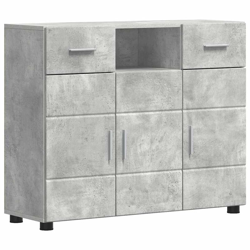 Casa si Gradina - Mobilier - Seturi de mobilier - Seturi living - Bufet cu sertar Gri beton 88.5 x 30.5 x 73 cm Lemn compozit - Infinity.ro