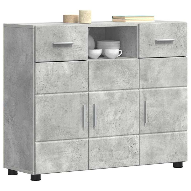 Casa si Gradina - Mobilier - Seturi de mobilier - Seturi living - Bufet cu sertar Gri beton 88.5 x 30.5 x 73 cm Lemn compozit - Infinity.ro
