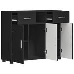 Casa si Gradina - Mobilier - Seturi de mobilier - Seturi living - Bufet cu sertar cu usa Negru 88.5 x 30.5 x 73 cm Lemn compozit - Infinity.ro