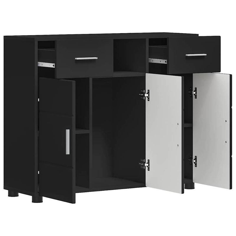 Casa si Gradina - Mobilier - Seturi de mobilier - Seturi living - Bufet cu sertar cu usa Negru 88.5 x 30.5 x 73 cm Lemn compozit - Infinity.ro