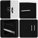 Casa si Gradina - Mobilier - Seturi de mobilier - Seturi living - Bufet cu sertar cu usa Negru 88.5 x 30.5 x 73 cm Lemn compozit - Infinity.ro