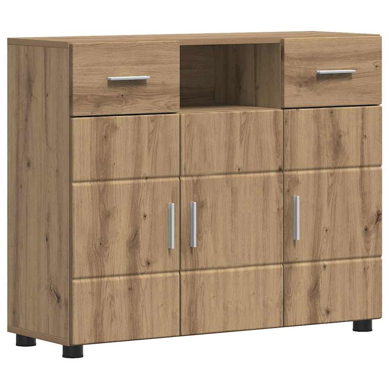 Casa si Gradina - Mobilier - Seturi de mobilier - Seturi living - Bufet cu usa stejar artizanal 88.5 x 30.5 x 73 cm Lemn compozit - Infinity.ro