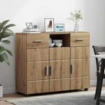 Casa si Gradina - Mobilier - Seturi de mobilier - Seturi living - Bufet cu usa stejar artizanal 88.5 x 30.5 x 73 cm Lemn compozit - Infinity.ro