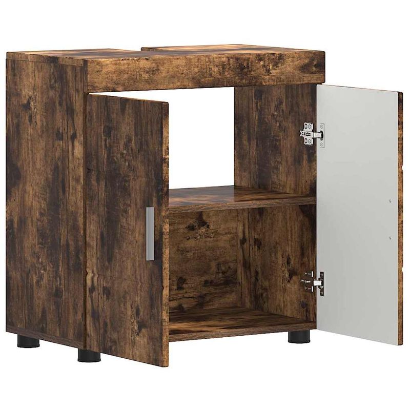 Casa si Gradina - Mobilier - Mobilier baie - Corpuri baie - Cabinet pentru chiuveta de baie Stejar afumat 60 x 34 x 63 cm - Infinity.ro