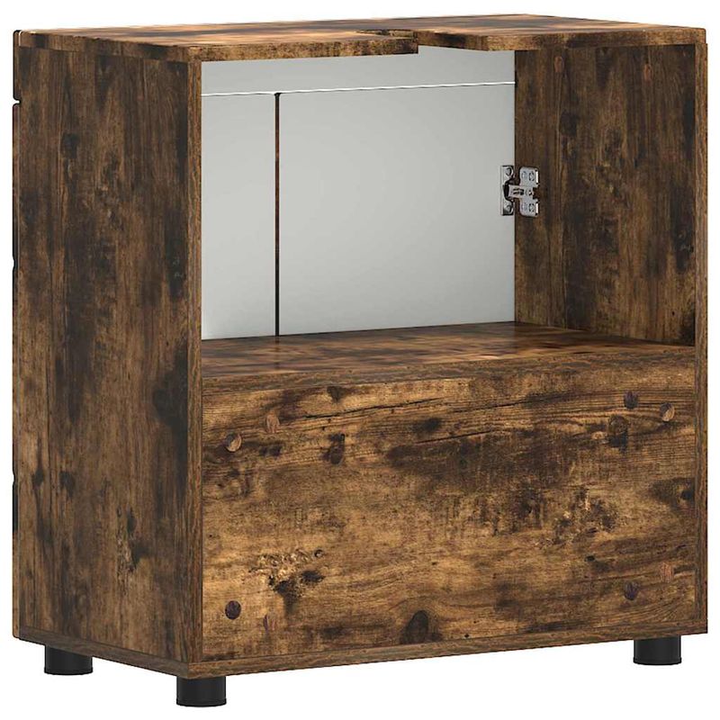Casa si Gradina - Mobilier - Mobilier baie - Corpuri baie - Cabinet pentru chiuveta de baie Stejar afumat 60 x 34 x 63 cm - Infinity.ro