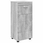 Casa si Gradina - Mobilier - Mobilier baie - Corpuri baie - Dulap de Baie cu usa sonoma gri 37 x 31.5 x 82 cm Lemn compozit - Infinity.ro