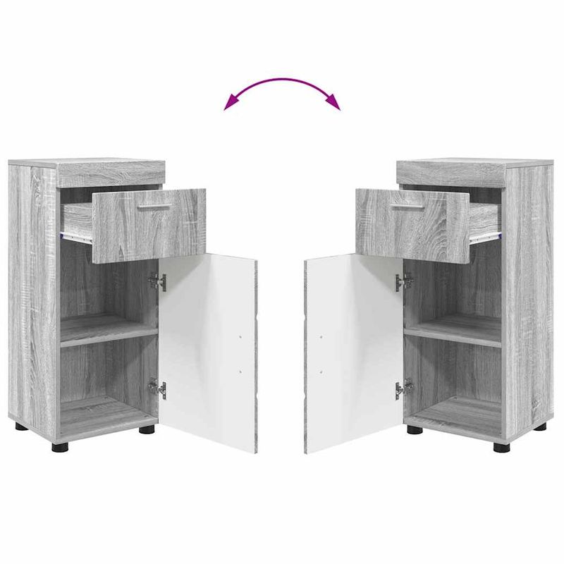 Casa si Gradina - Mobilier - Mobilier baie - Corpuri baie - Dulap de Baie cu usa sonoma gri 37 x 31.5 x 82 cm Lemn compozit - Infinity.ro