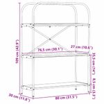 Casa si Gradina - Mobilier - Biblioteci si rafturi - Biblioteci - Raft pentru carti stejar artizanal 80 x 30 x 109 cm - Infinity.ro