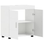 Casa si Gradina - Mobilier - Mobilier baie - Corpuri baie - Cabinet pentru chiuveta de baie cu depozitare Alb foarte lucios - Infinity.ro