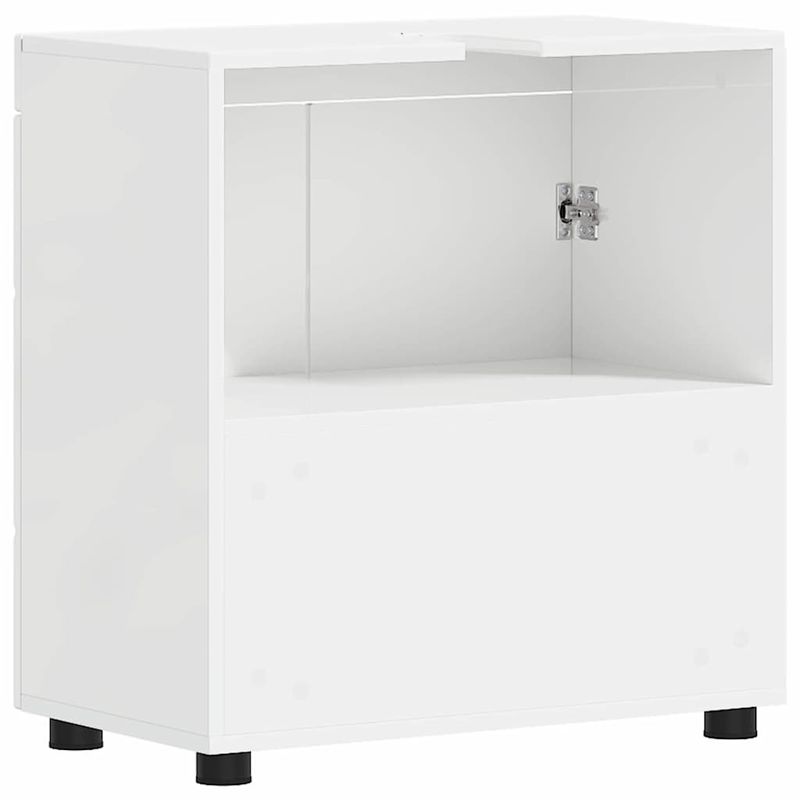 Casa si Gradina - Mobilier - Mobilier baie - Corpuri baie - Cabinet pentru chiuveta de baie cu depozitare Alb foarte lucios - Infinity.ro