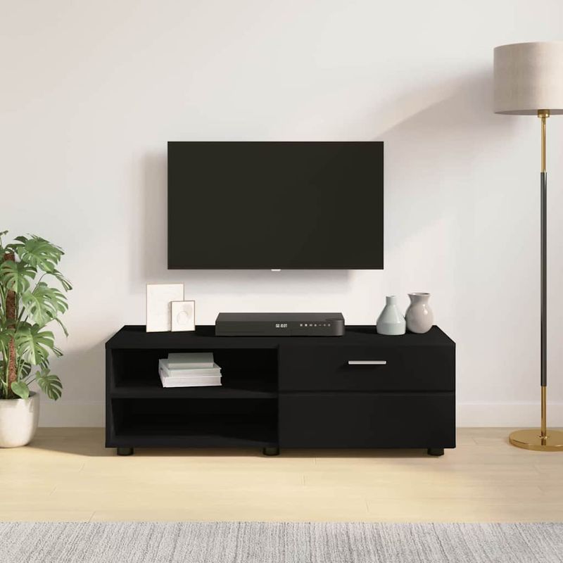 Casa si Gradina - Mobilier - Seturi de mobilier - Seturi living - Cabinet TV cu sertar Negru 100.5 x 39 x 30 cm Lemn compozit - Infinity.ro