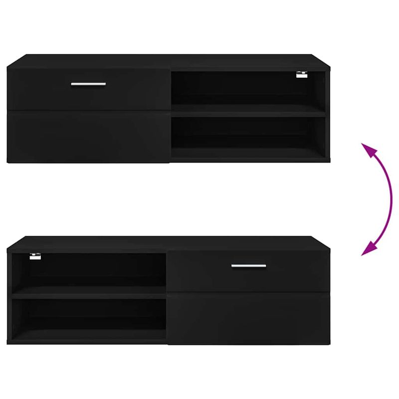 Casa si Gradina - Mobilier - Seturi de mobilier - Seturi living - Cabinet TV cu sertar Negru 100.5 x 39 x 30 cm Lemn compozit - Infinity.ro