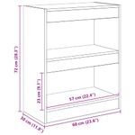 Casa si Gradina - Mobilier - Biblioteci si rafturi - Biblioteci - Dulap pentru carti stejar artizanal 60 x 30 x 72 cm - Infinity.ro