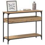 Casa si Gradina - Mobilier - Comode si corpuri - Console - Masa de consola stejar artizanal 100 x 29 x 75 cm Lemn compozit - Infinity.ro