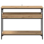Casa si Gradina - Mobilier - Comode si corpuri - Console - Masa de consola stejar artizanal 100 x 29 x 75 cm Lemn compozit - Infinity.ro