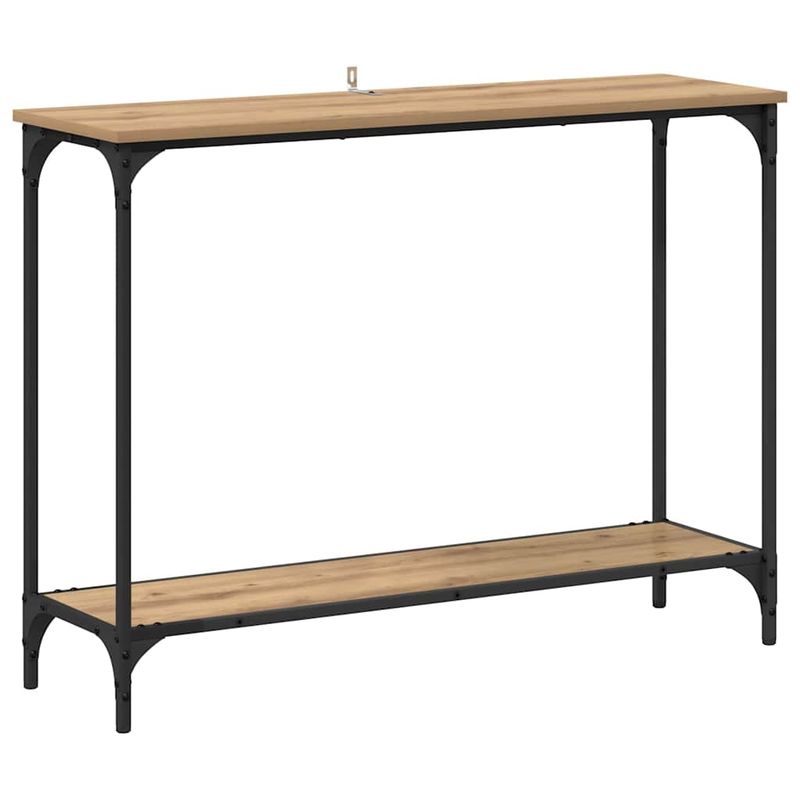 Casa si Gradina - Mobilier - Comode si corpuri - Console - Masa de consola cu raft stejar artizanal 101 x 30.5 x 75 cm - Infinity.ro