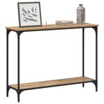 Casa si Gradina - Mobilier - Comode si corpuri - Console - Masa de consola cu raft stejar artizanal 101 x 30.5 x 75 cm - Infinity.ro