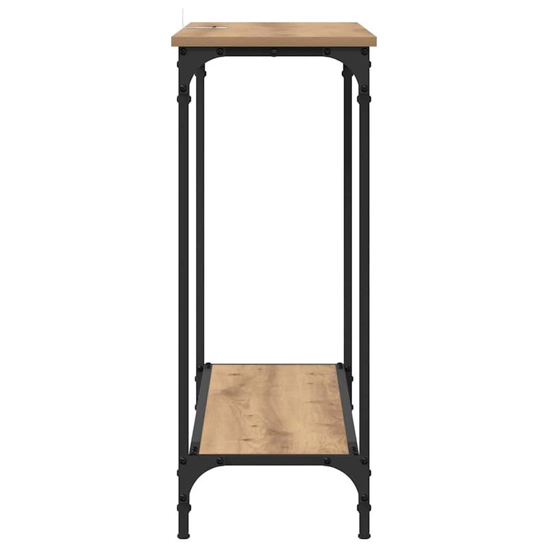 Casa si Gradina - Mobilier - Comode si corpuri - Console - Masa de consola cu raft stejar artizanal 101 x 30.5 x 75 cm - Infinity.ro