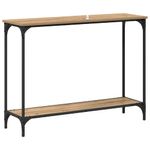 Casa si Gradina - Mobilier - Comode si corpuri - Console - Masa de consola cu raft stejar artizanal 101 x 30.5 x 75 cm - Infinity.ro