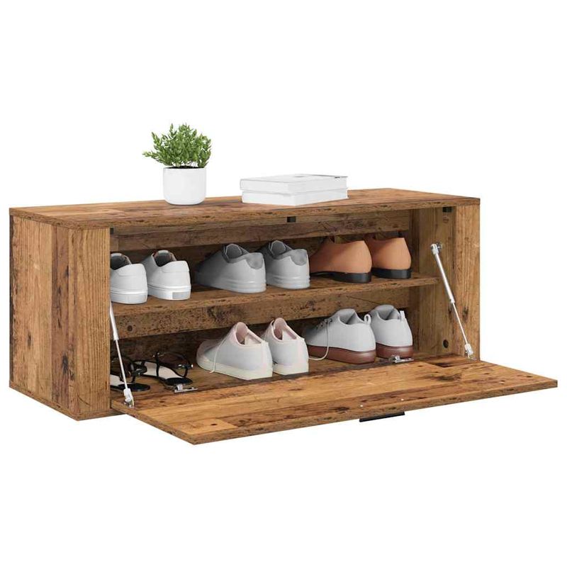 Casa si Gradina - Mobilier - Organizare si depozitare - Organizator incaltaminte - Dulap pentru pantofi Lemn vechi 100 x 35 x 38 cm Lemn compozit - Infinity.ro