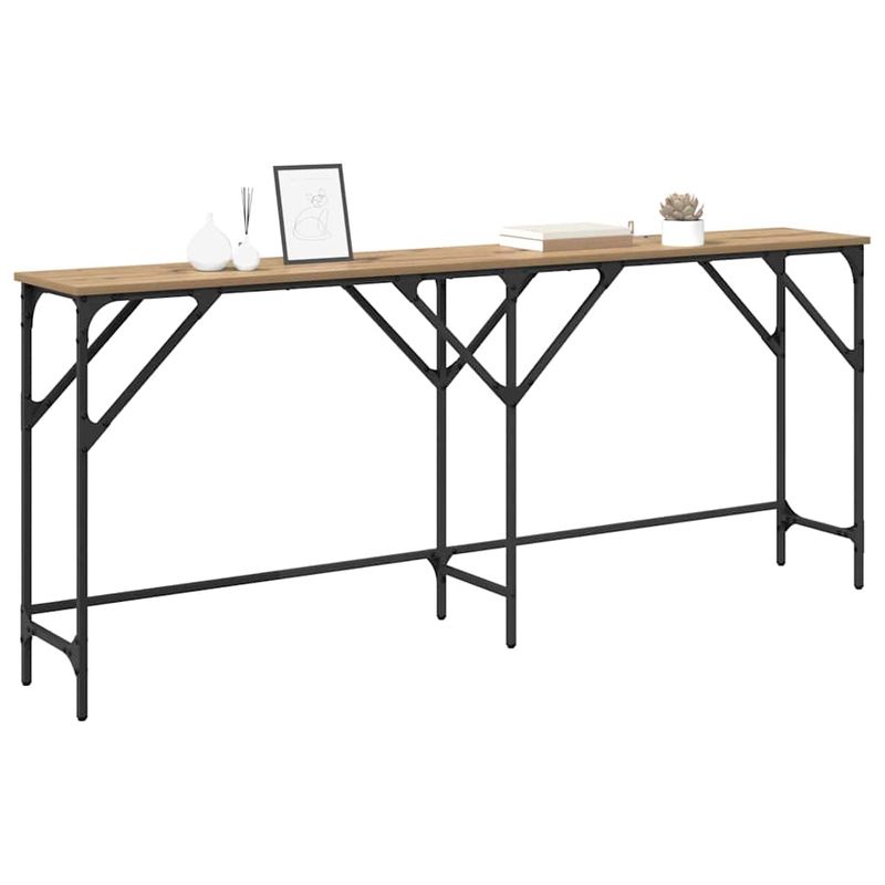 Casa si Gradina - Mobilier - Comode si corpuri - Console - Masa de consola stejar artizanal 180 x 29 x 75 cm Lemn compozit - Infinity.ro