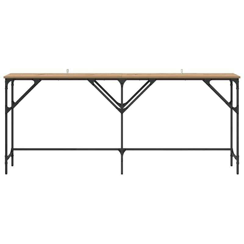 Casa si Gradina - Mobilier - Comode si corpuri - Console - Masa de consola stejar artizanal 180 x 29 x 75 cm Lemn compozit - Infinity.ro