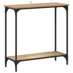 Casa si Gradina - Mobilier - Comode si corpuri - Console - Masa de consola cu raft stejar artizanal 75 x 30.5 x 75 cm - Infinity.ro
