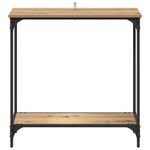 Casa si Gradina - Mobilier - Comode si corpuri - Console - Masa de consola cu raft stejar artizanal 75 x 30.5 x 75 cm - Infinity.ro