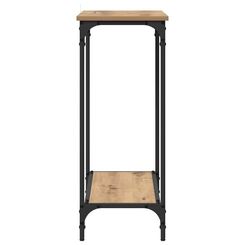 Casa si Gradina - Mobilier - Comode si corpuri - Console - Masa de consola cu raft stejar artizanal 75 x 30.5 x 75 cm - Infinity.ro
