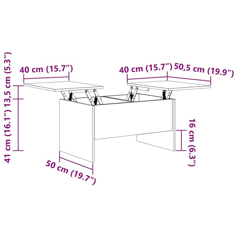 Casa si Gradina - Mobilier - Mese si birouri - Masute de cafea - Masa de cafea stejar artizanal 80 x 50.5 x 42.5 cm - Infinity.ro