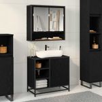 Casa si Gradina - Mobilier - Mobilier baie - Comode baie - Dulap pentru Chiuveta de Baie Stejar negru 65 x 33 x 60 cm - Infinity.ro