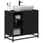 Casa si Gradina - Mobilier - Mobilier baie - Comode baie - Dulap pentru Chiuveta de Baie Stejar negru 65 x 33 x 60 cm - Infinity.ro