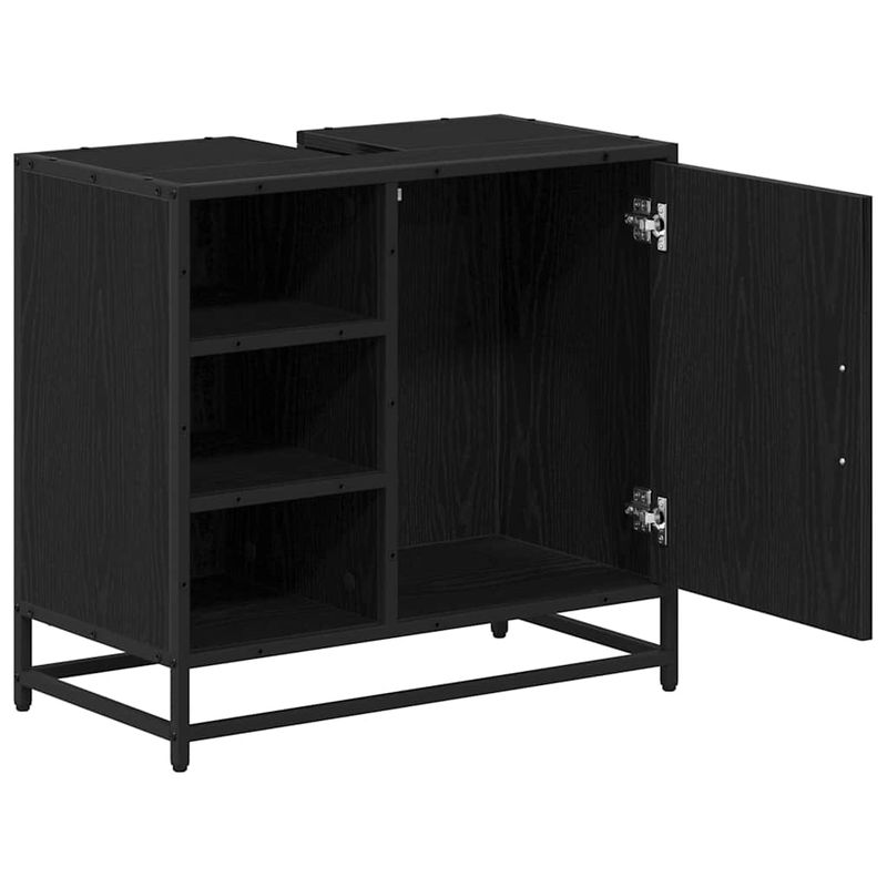 Casa si Gradina - Mobilier - Mobilier baie - Comode baie - Dulap pentru Chiuveta de Baie Stejar negru 65 x 33 x 60 cm - Infinity.ro