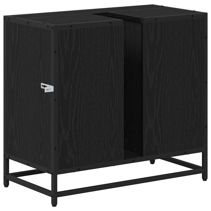 Casa si Gradina - Mobilier - Mobilier baie - Comode baie - Dulap pentru Chiuveta de Baie Stejar negru 65 x 33 x 60 cm - Infinity.ro