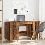 Casa si Gradina - Mobilier - Mese si birouri - Birouri - Birou cu raft cu usa Lemn vechi 140 x 50 x 75 cm Lemn compozit - Infinity.ro