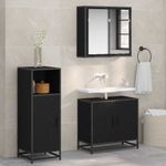 Casa si Gradina - Mobilier - Mobilier baie - Comode baie - Dulap de Baie Stejar negru 35 x 37.5 x 100 cm Lemn compozit - Infinity.ro