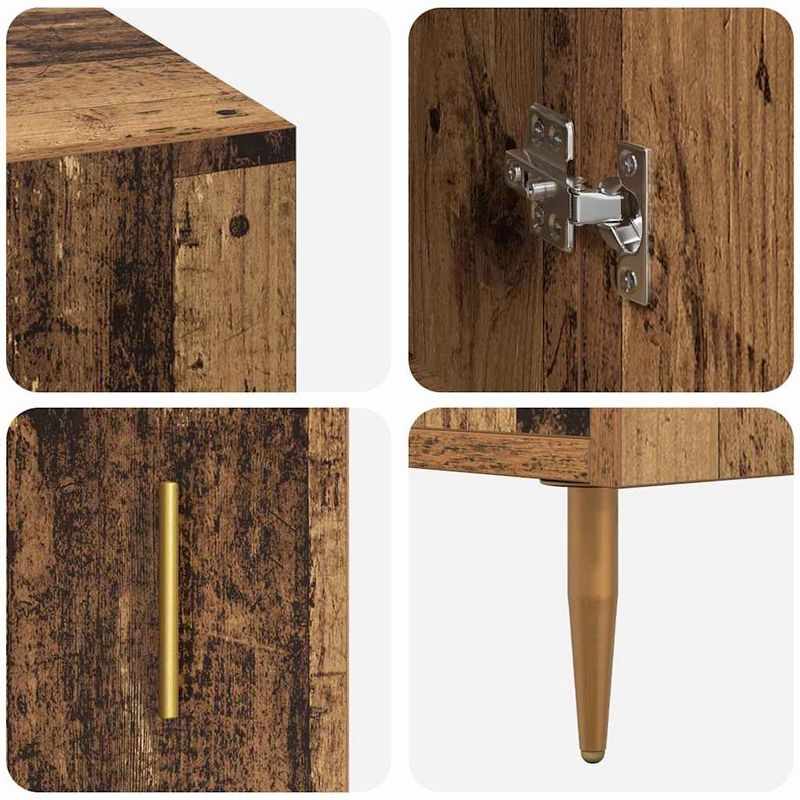 Casa si Gradina - Mobilier - Mese si birouri - Birouri - Birou cu raft cu usa Lemn vechi 140 x 50 x 75 cm Lemn compozit - Infinity.ro