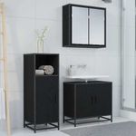 Casa si Gradina - Mobilier - Mobilier baie - Comode baie - Dulap de Baie Stejar negru 35 x 37.5 x 100 cm Lemn compozit - Infinity.ro