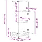 Casa si Gradina - Mobilier - Mobilier baie - Comode baie - Dulap de Baie Stejar negru 35 x 37.5 x 100 cm Lemn compozit - Infinity.ro
