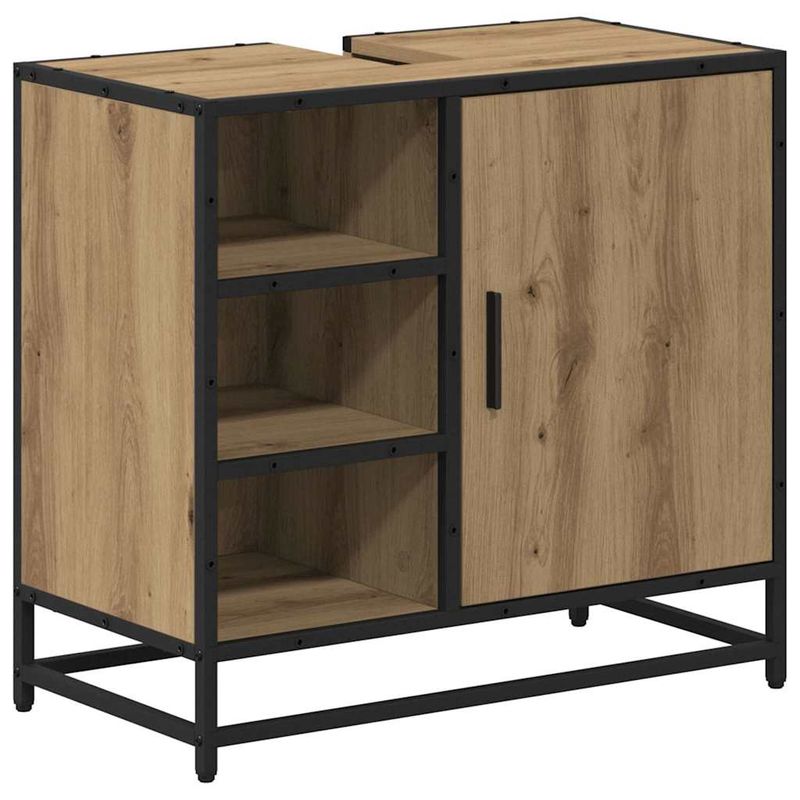Casa si Gradina - Mobilier - Mobilier baie - Comode baie - Dulap pentru Chiuveta de Baie stejar artizanal 65 x 33 x 60 cm - Infinity.ro