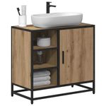 Casa si Gradina - Mobilier - Mobilier baie - Comode baie - Dulap pentru Chiuveta de Baie stejar artizanal 65 x 33 x 60 cm - Infinity.ro