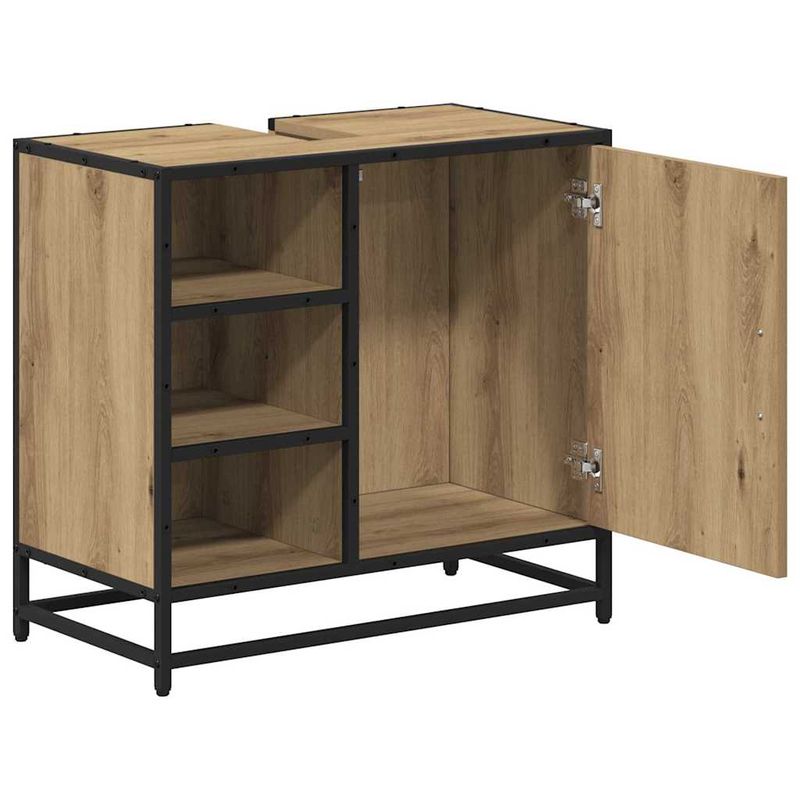 Casa si Gradina - Mobilier - Mobilier baie - Comode baie - Dulap pentru Chiuveta de Baie stejar artizanal 65 x 33 x 60 cm - Infinity.ro