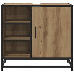 Casa si Gradina - Mobilier - Mobilier baie - Comode baie - Dulap pentru Chiuveta de Baie stejar artizanal 65 x 33 x 60 cm - Infinity.ro