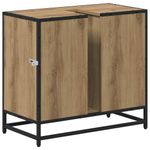 Casa si Gradina - Mobilier - Mobilier baie - Comode baie - Dulap pentru Chiuveta de Baie stejar artizanal 65 x 33 x 60 cm - Infinity.ro
