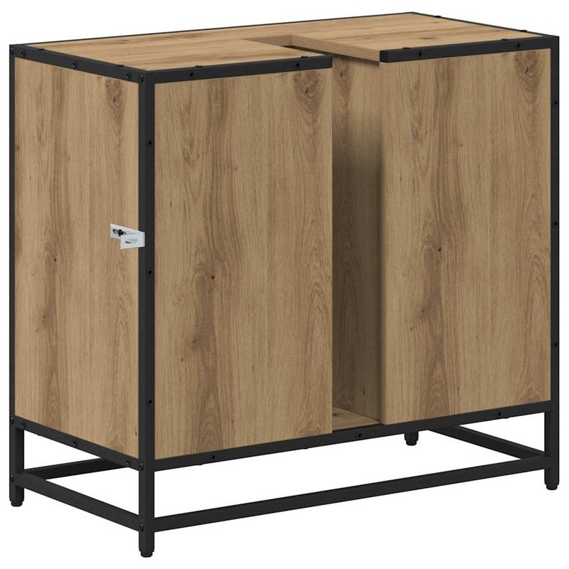 Casa si Gradina - Mobilier - Mobilier baie - Comode baie - Dulap pentru Chiuveta de Baie stejar artizanal 65 x 33 x 60 cm - Infinity.ro