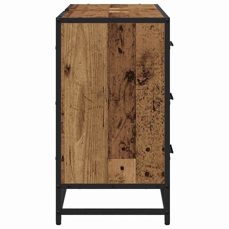 Casa si Gradina - Mobilier - Mobilier baie - Comode baie - Dulap pentru Chiuveta de Baie cu usa Lemn vechi 80 x 33 x 60 cm - Infinity.ro