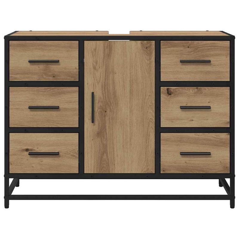 Casa si Gradina - Mobilier - Mobilier baie - Comode baie - Dulap pentru Chiuveta de Baie stejar artizanal 80 x 33 x 60 cm - Infinity.ro