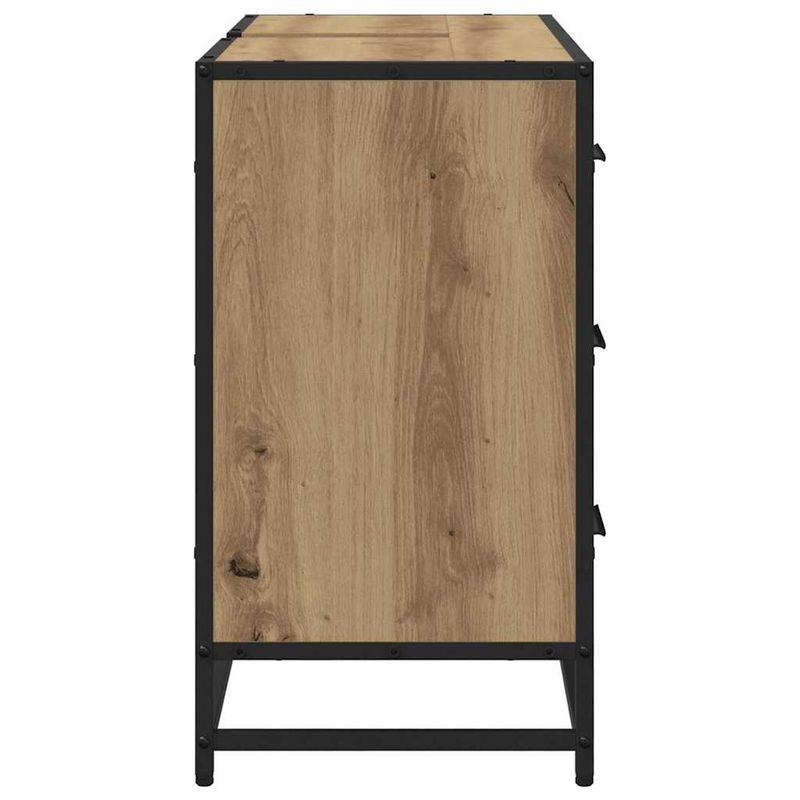 Casa si Gradina - Mobilier - Mobilier baie - Comode baie - Dulap pentru Chiuveta de Baie stejar artizanal 80 x 33 x 60 cm - Infinity.ro