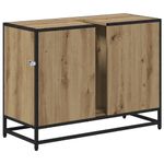 Casa si Gradina - Mobilier - Mobilier baie - Comode baie - Dulap pentru Chiuveta de Baie stejar artizanal 80 x 33 x 60 cm - Infinity.ro